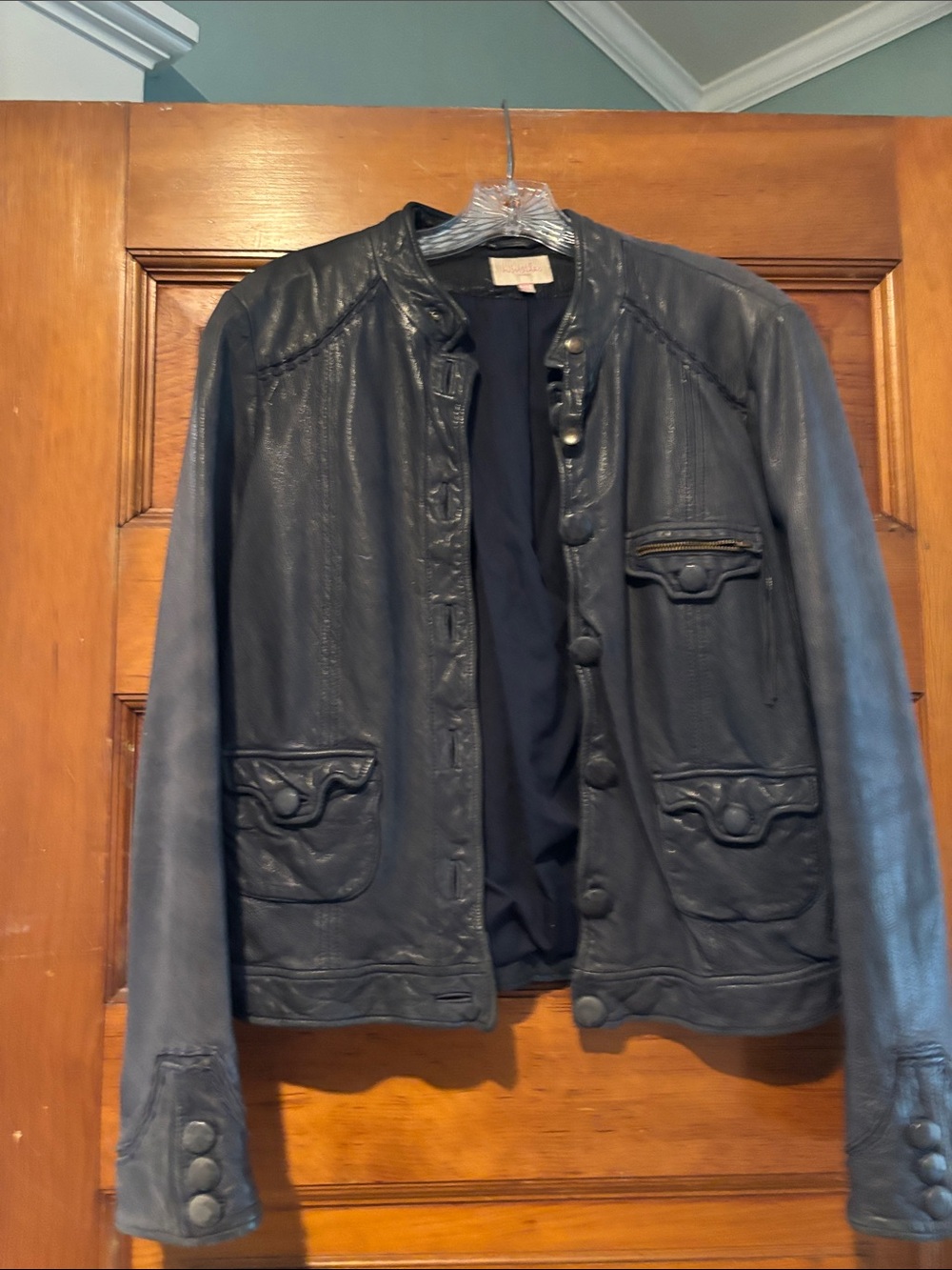 Brittish MOD RETRO Whistles of London Vintage Bomber Moto Leather Jacket